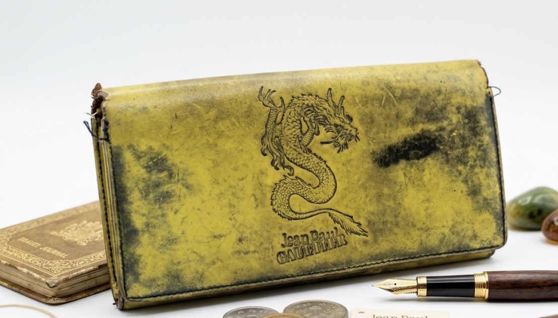Vintage Jean Paul Gaultier Dragon Wallet: 90s Designer Leather