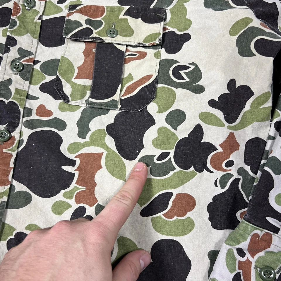 Camisa de pared para hombre grande camuflada manga larga botón de caza frontal aire libre ropa de trabajo Foto 3 de 4