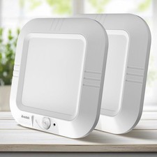 ANOTEK Motion Sensor Ceiling Light Battery Operated, 180LM 6000K 2Pack