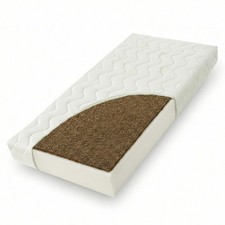 Image of Enhanced Plus Hypoallergenic Coco Coir Fibre Core Bamboo Cot Bed Mattress 140x70
