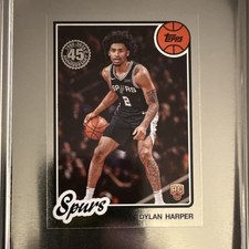 Topps 2025 Dylan Harper Rookie silver Base Set #202 San Antonio Spurs Basketball