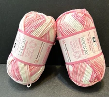 Lot /2  Handicrafter Cotton Yarn -Pinky stripes 100% USA Grown