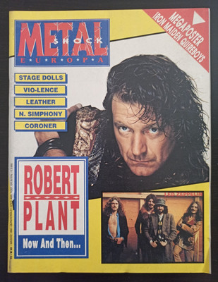 METALLSCHOCK Rivista Heavy Magazine ROBERT PLANT VIO-LENCE CORONER Italy 1990