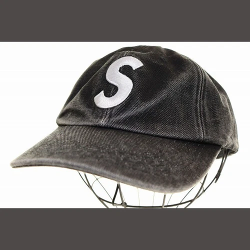 Chapeau casquette Supreme 24AW Pigment S logo 6 panneaux noir 6 panneaux A d'occasion 644a43e3922148c