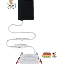 COMMERCIAL ELECTRIC Slim Baffle Color Select CCT LED Recessed Kit 3 in