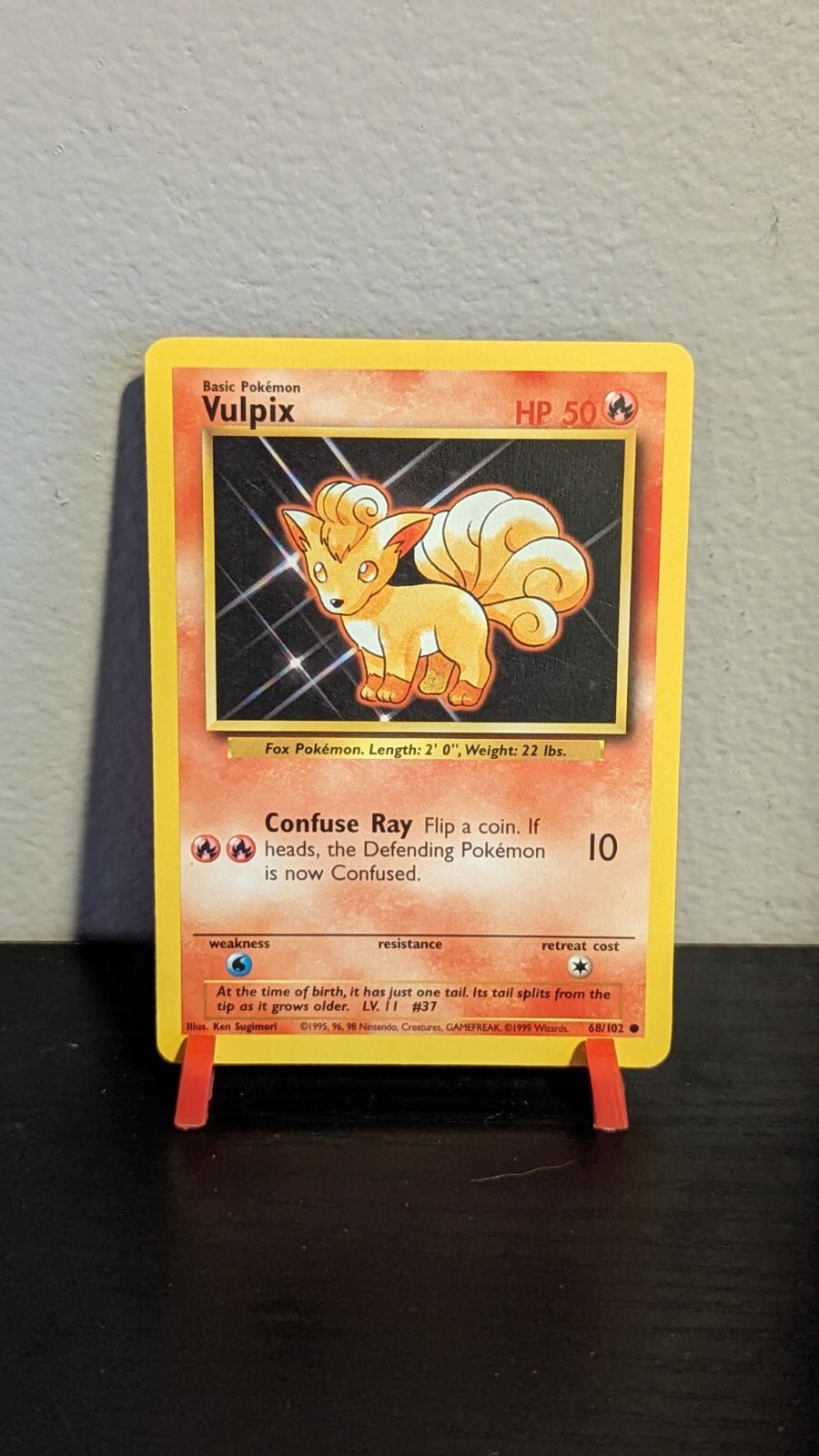 Vulpix 68/102 - Common 1999 English Base Set Pokemon Card - Near Mint (NM) & LP