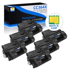  6 Pack - for HP CC364X 64X High Yield Black Laser Toner Cartridge 24,000 Pages