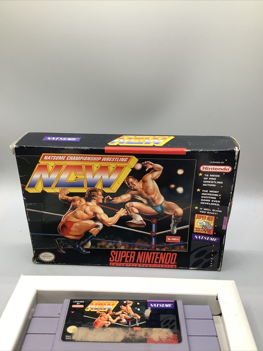 NCW Natsume Championship Wrestling Super Nintendo Box and Game