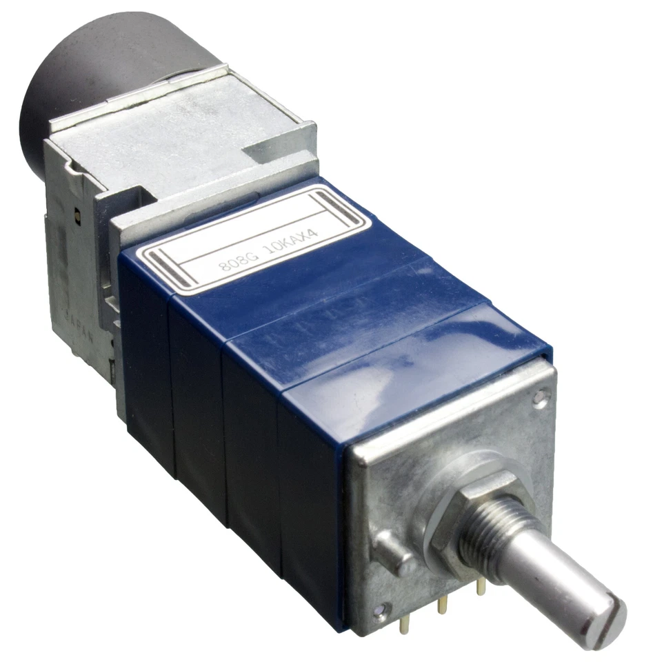 ALPS 10K quad-unit Potentiometer motorized logarithmic audio taper pot RK27  - Image 4 of 4