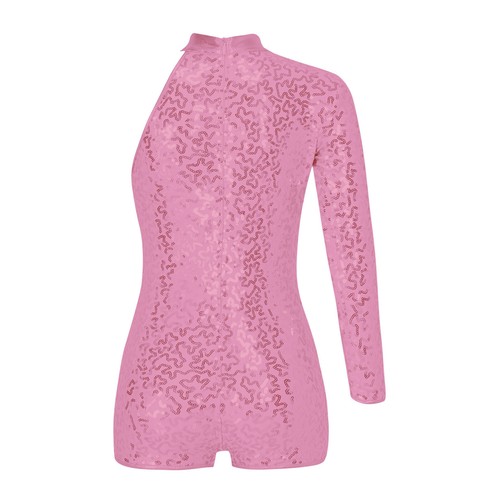 DE Gymnastikanzug Kinder Mädchen Glänzende Turnanzug Trikot Langarm Jumpsuit - 第 37/56 張圖片