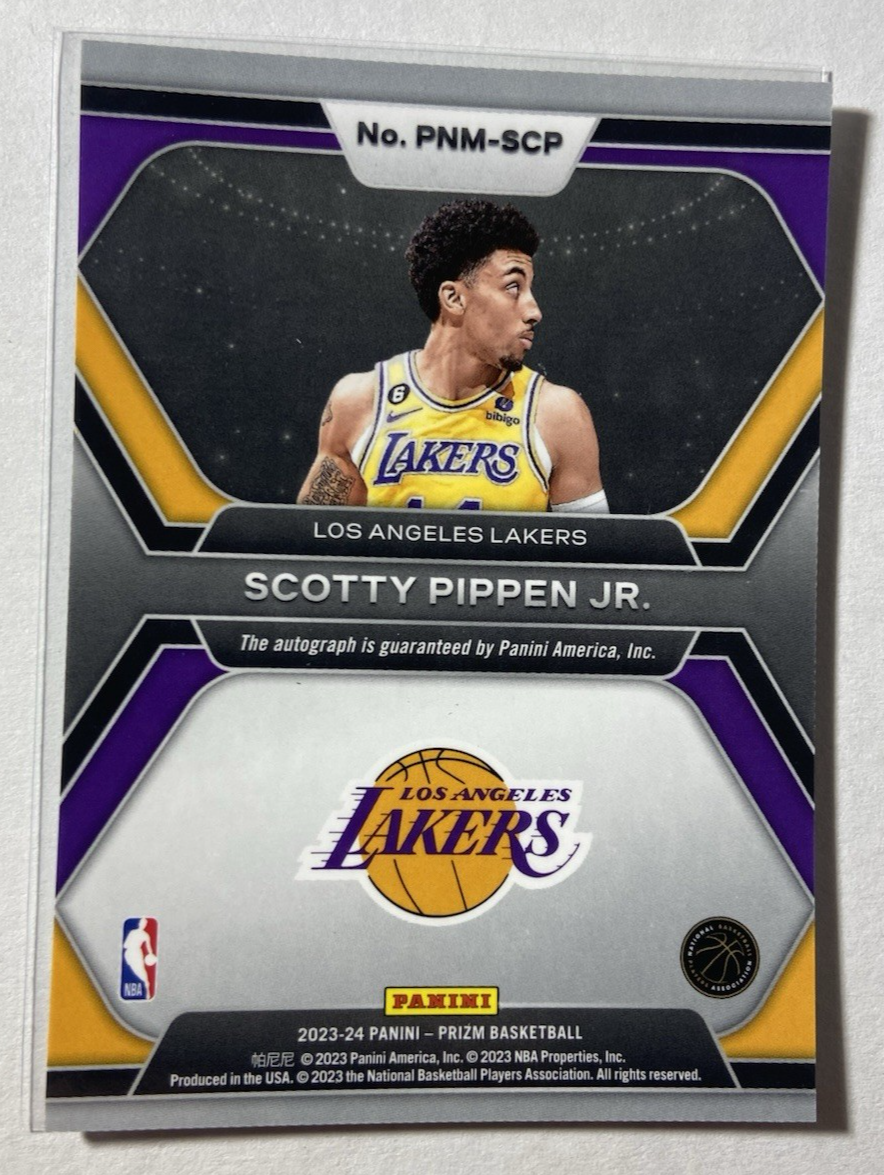 Carte Auto Scotty Pippen Jr. – Panini Crown Royale 2021-22 – Blue SP /75 – Lakers