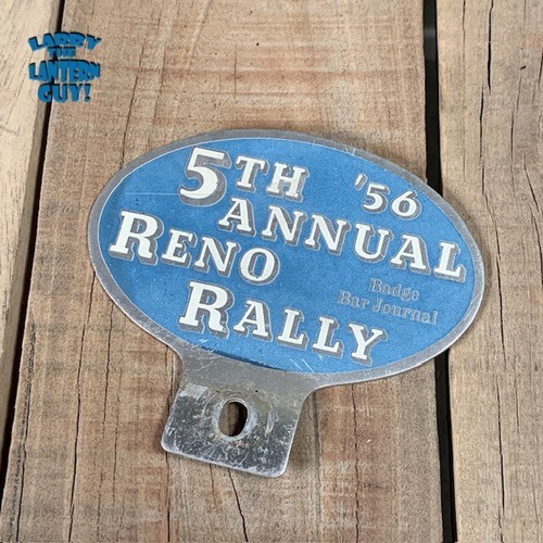 RARE - Vintage 1956 Automobile 5th Annual Reno Rally Nevada License Plate Topper - 第 1/6 張圖片
