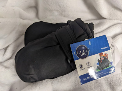 Connex Gear Thinsulate Toddler Ski Mittens Size Ages 2-4 Yrs Color Black Conditi