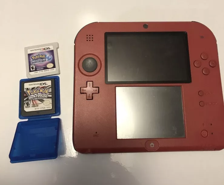 Nintendo 2DS Console Red w SD Card Charger and Pok mon