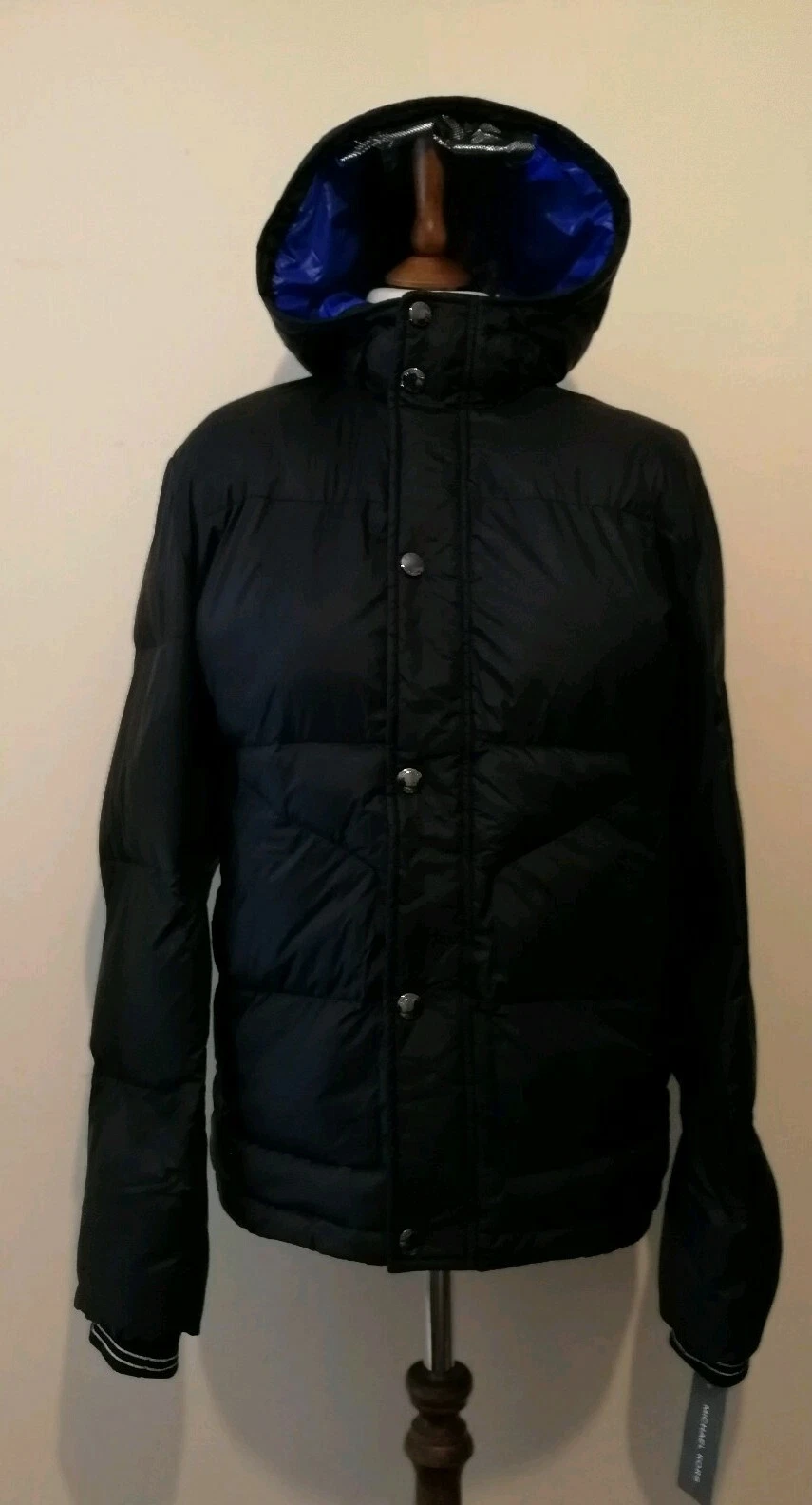 Michael kors MKX69258 Quilted Hooded Puffer Jacket Black Size Small