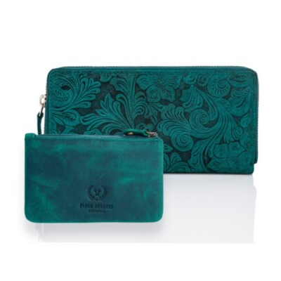 Damenlederbrieftasche T-08-GR + Schlüsseletui T-51-GR Geschenkset ZUP-38-GR