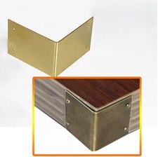 3/6cm Vintage Corner Braces Bracket Brass Wrap Angle 90 Corner Code Box Protect