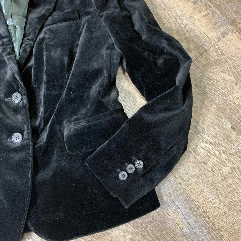 J. Blazer Crew Schoolboy Mujer Talla 0 Negro Forrado Terciopelo Bolsillos 2 Botones Foto 4 de 4