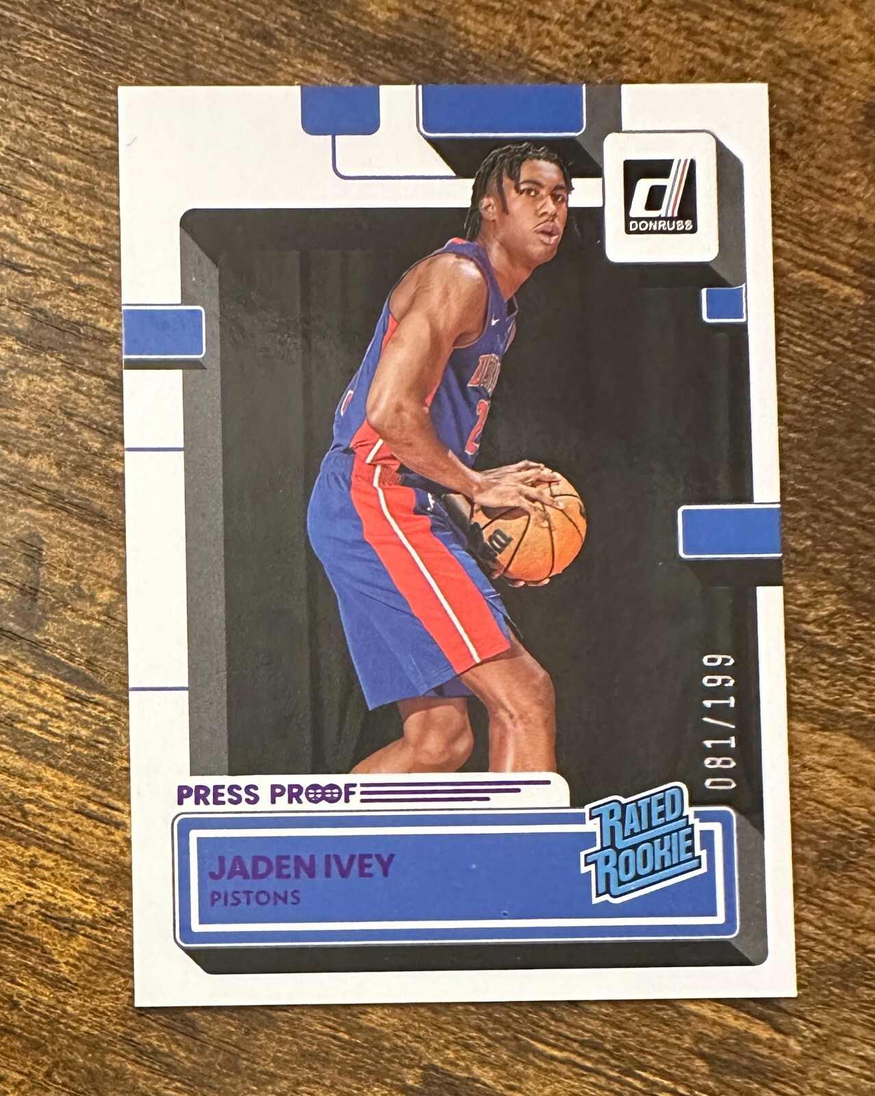 2022-23 Donruss Press Proof Purple #205 Jaden Ivey /199 RC #X13683
