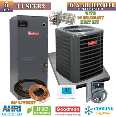 Goodman Ton 14 SEER2 Central Air Conditioning AC Split