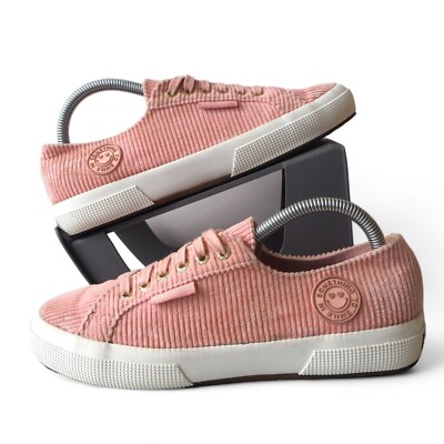 Superga x Something Navy 2750 Corduroy Casual Sneakers Dusty Pink Women's 9