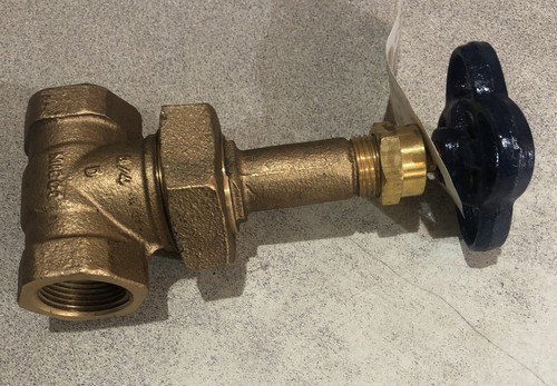 NIBCO T-134 Bronze Gate Valve 3/4" NPT Thread Ends Class 150 / 300 psi WOG - Picture 2 of 2