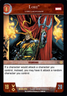 VS System: Loki, Loki Laufeyson [Played] Marvel Universe TCG CCG
