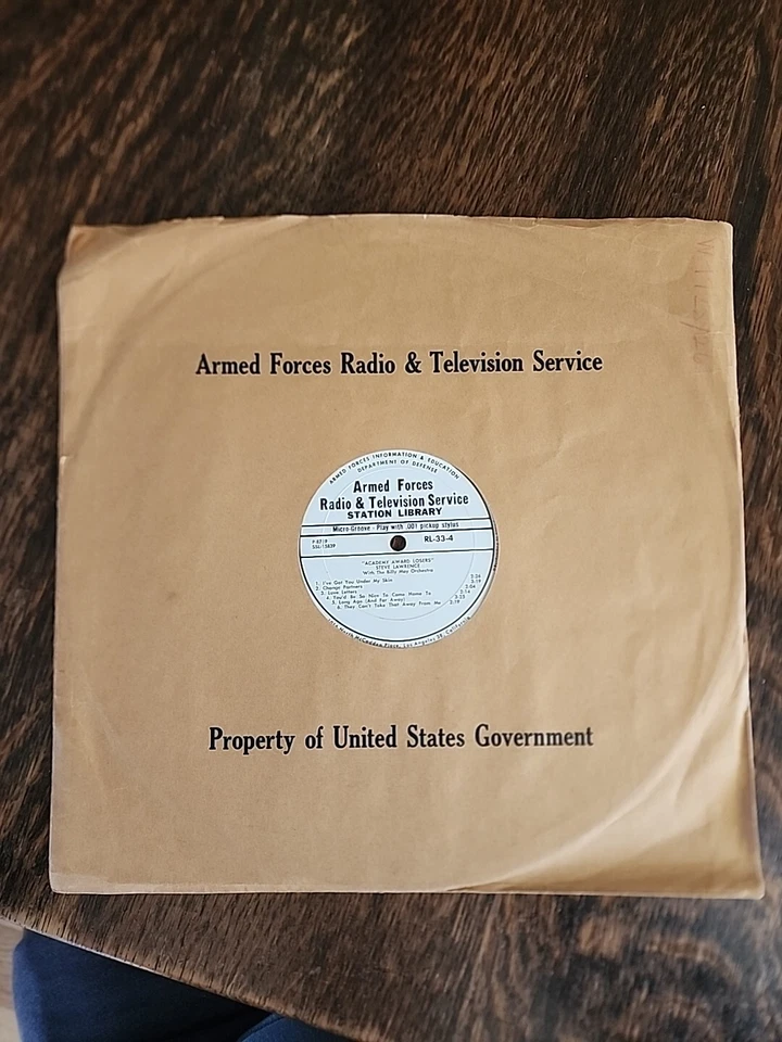 Steve Lawrence Academy Award Losers ARMED FORCES vinyl rare - Image 2 of 4