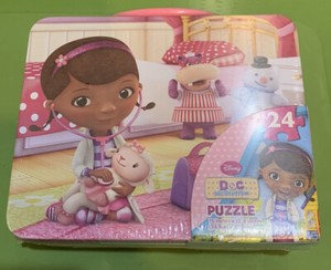 Doc Mcstuffins Puzzle 24 Piece In Lunch Pail-NEW