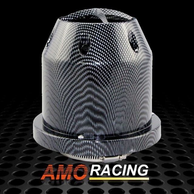 Plastic 3" High Flow Heat Shield Air Filter Cold Intake Round Cone