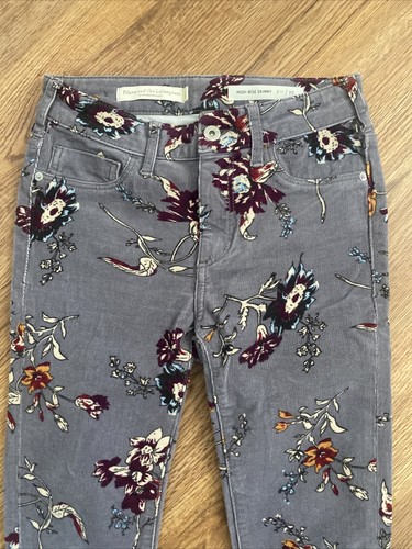Anthropologie Pilcro And The Letterpress Floral Corduroy Pant Womens Size 25 EUC - Picture 3 of 11