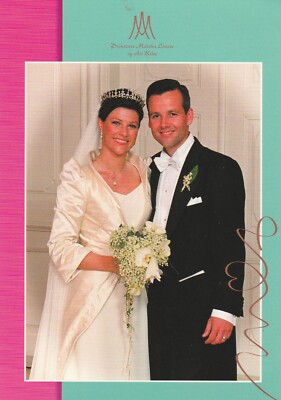 ***ORIGINAL POSTKARTE**PRINZESSIN MÄRTHA LOUISE-ARI BEHN-ADEL-OSLO-ROYAL WEDDING