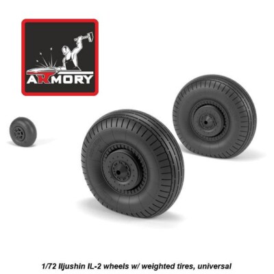 Armory AR AW72056 Scale 1/72 Iljushin IL2 Bark late type wheels w/weighted tires