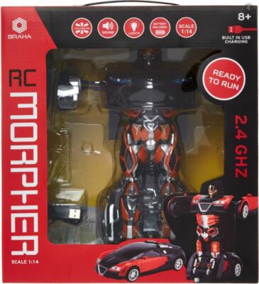 Braha Black & Orange RC Morpher Transformer Car
