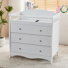 Nursery Dresser with Changing Top Baby Dresser with Changing Table Top 3 Drawers