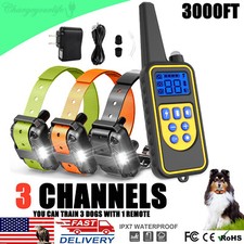 Dogs Training Collar 3000FT Remote Rechargeable Waterproof Shock PET Trainer