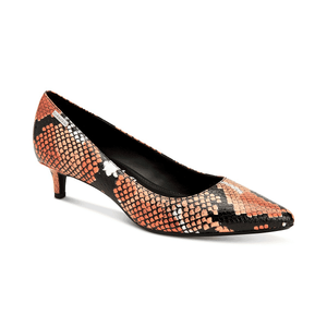 orange snake print shoes