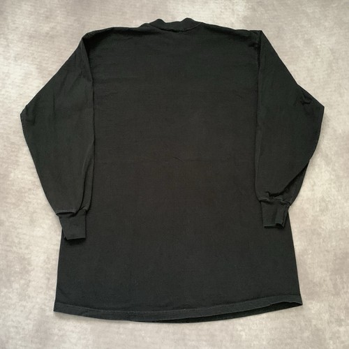 Vintage 90s Russell Athletic Mock Neck Shirt Size XXL USA Made Long Sleeve Black - Picture 6 of 9
