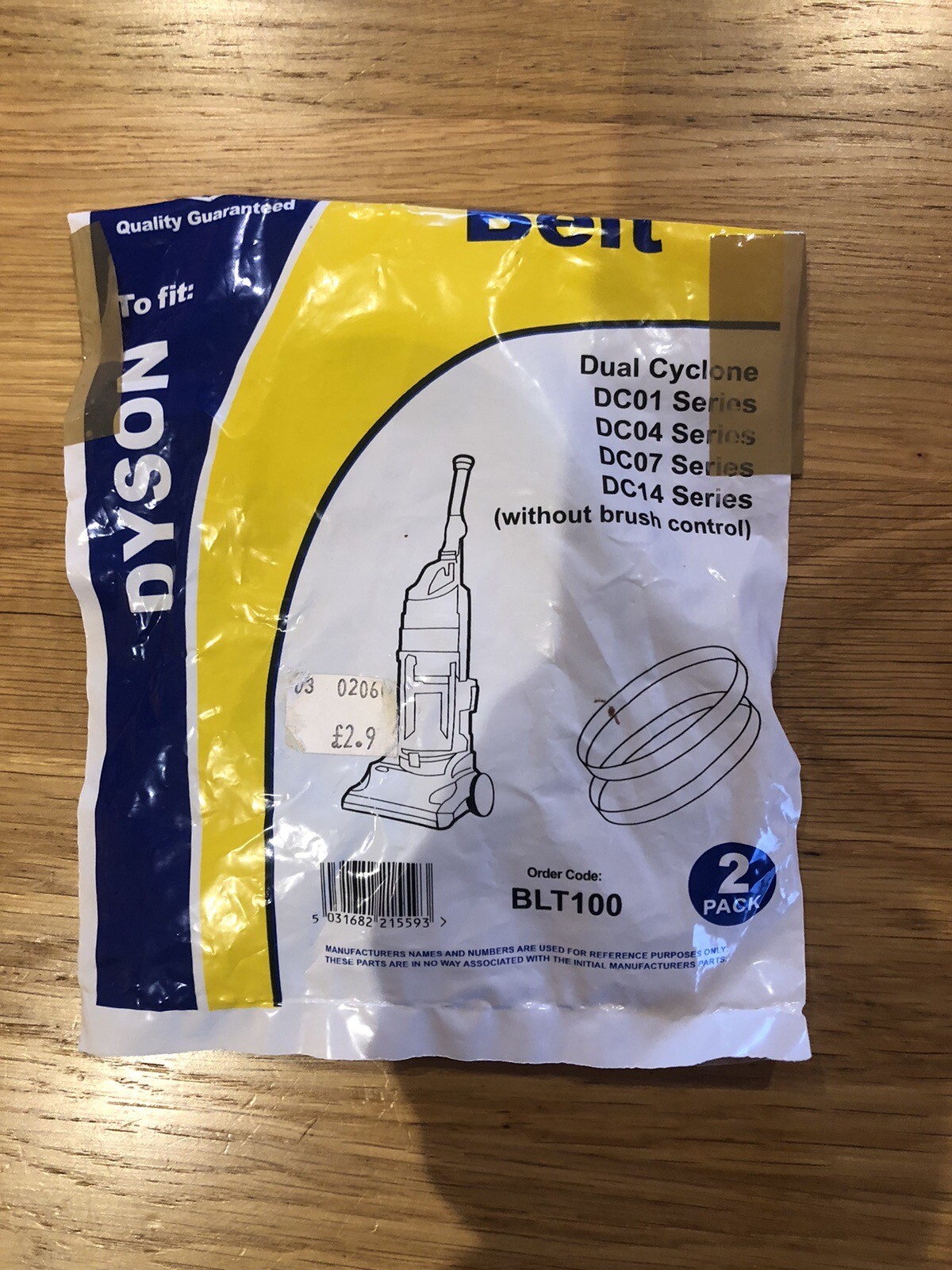 FITS Dyson Vacuum Cleaner Drive Belt DC01 DC07 DC14 DC04 (1 Belt In