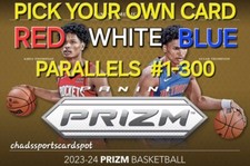 💥2023-24 Panini Prizm Basketball 🔴Red ⚪️White 🔵Blue PICK YOUR OWN CARD #1-300
