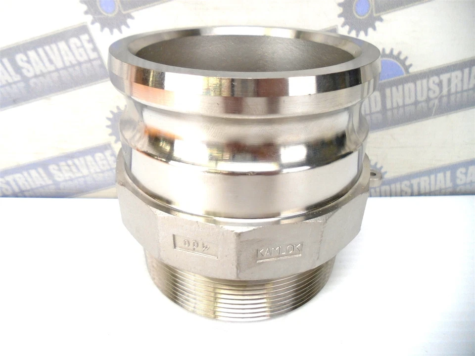 OPW KAMLOK - 633F-SS40, (633-F-4") - 4" MNPT SS MACHO ADAPTADOR Cam-n-Groove (NUEVO) Foto 3 de 4