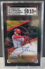JONATHAN INDIA RC AUTO /50 2021 BOWMAN'S BEST BEST OF 2021 GOLD REDS SGC 10 