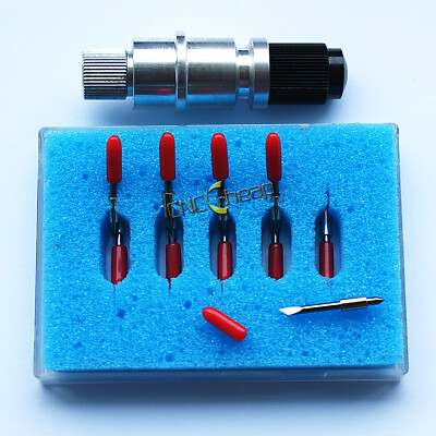 1PC Blade Holder + 5PCS 30° 45° 60° Blades Fit for Graphtec CB15 tting Plotter