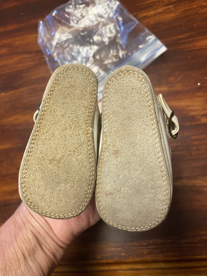 Винтажные девочки Baby олень Baby Girl обувь размер? Wite лакированная кожа Mary Jane - Изображение 2 из 4