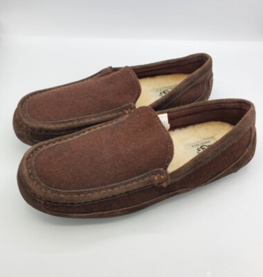 UGG Mens Leather Slip-On Brown Slippers Driving Shoes s-l400.jpg main image 3