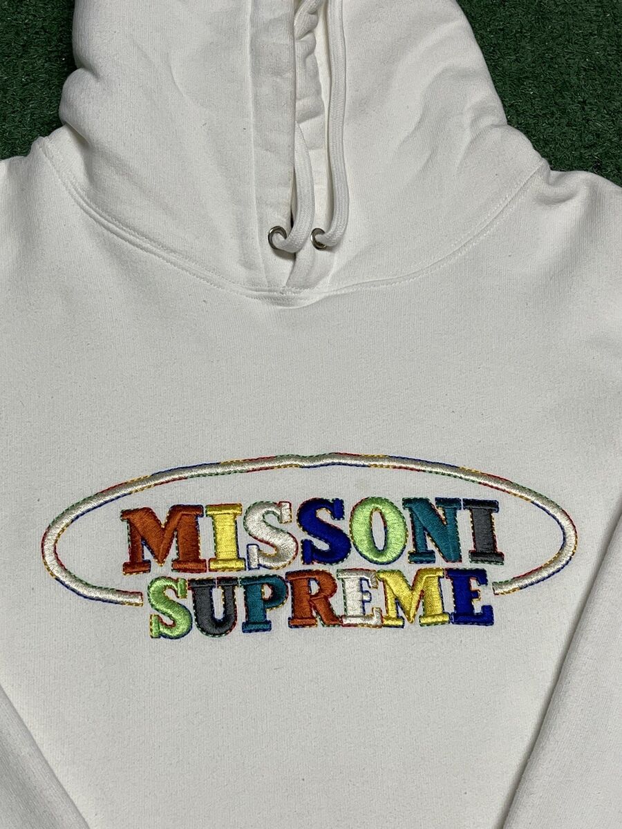 Supreme Missoni Hooded Sweatshirt Size Medium FW21 White Supreme Missoni Hooded Sweatshirt Size Medium FW21 White