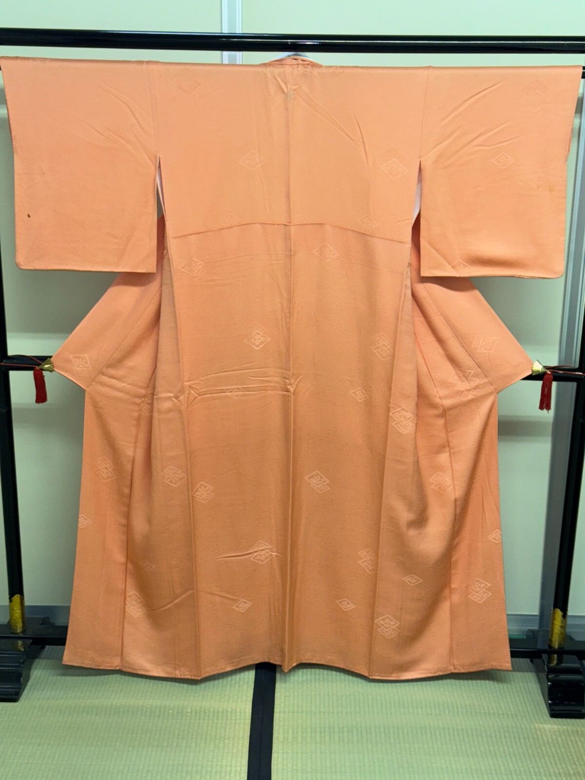 как выглядит Japanese Vintage Kimono Silk Pink Register Expensive Tradition Heigh 62.2in фото