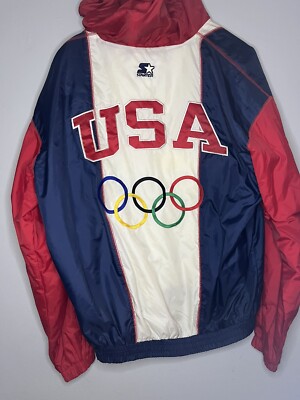 希少 STARTER Olympic USA Team Nylon Jacket Vintage Starter Olympic USA Team Full Zip Nylon Jacket XL | eBay