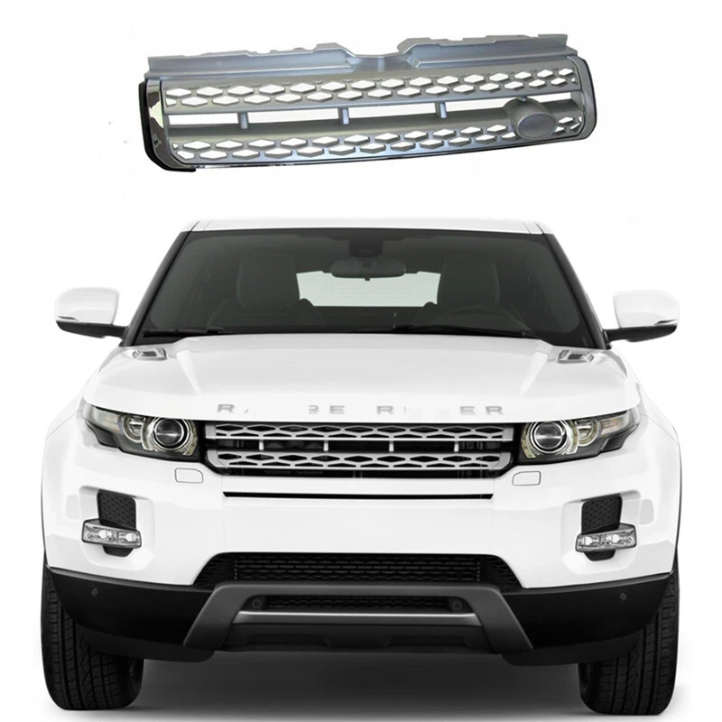 Parrilla de parachoques delantera plateada para Land Rover Range Rover Evoque 2012-2015 Foto 2 de 4
