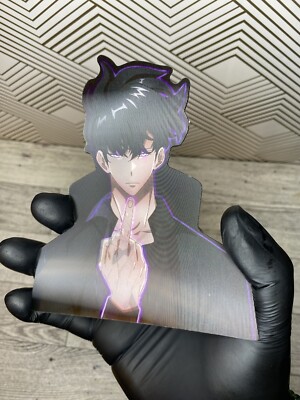Solo Leveling Sung Jin-woo 3D Lenticular Motion Moving Car Sticker Decal Peeker